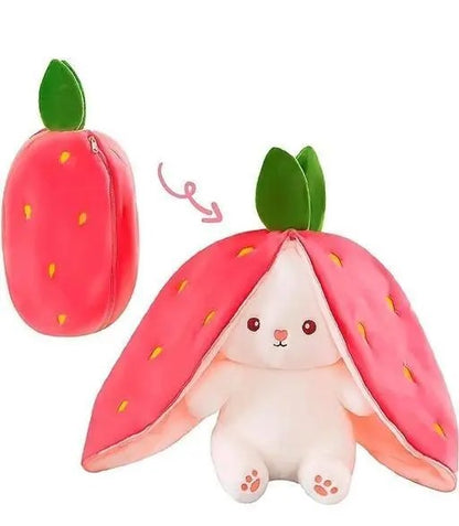 Adorable Strawberry Rabbit Plushie, Cute Bunny Soft Toy